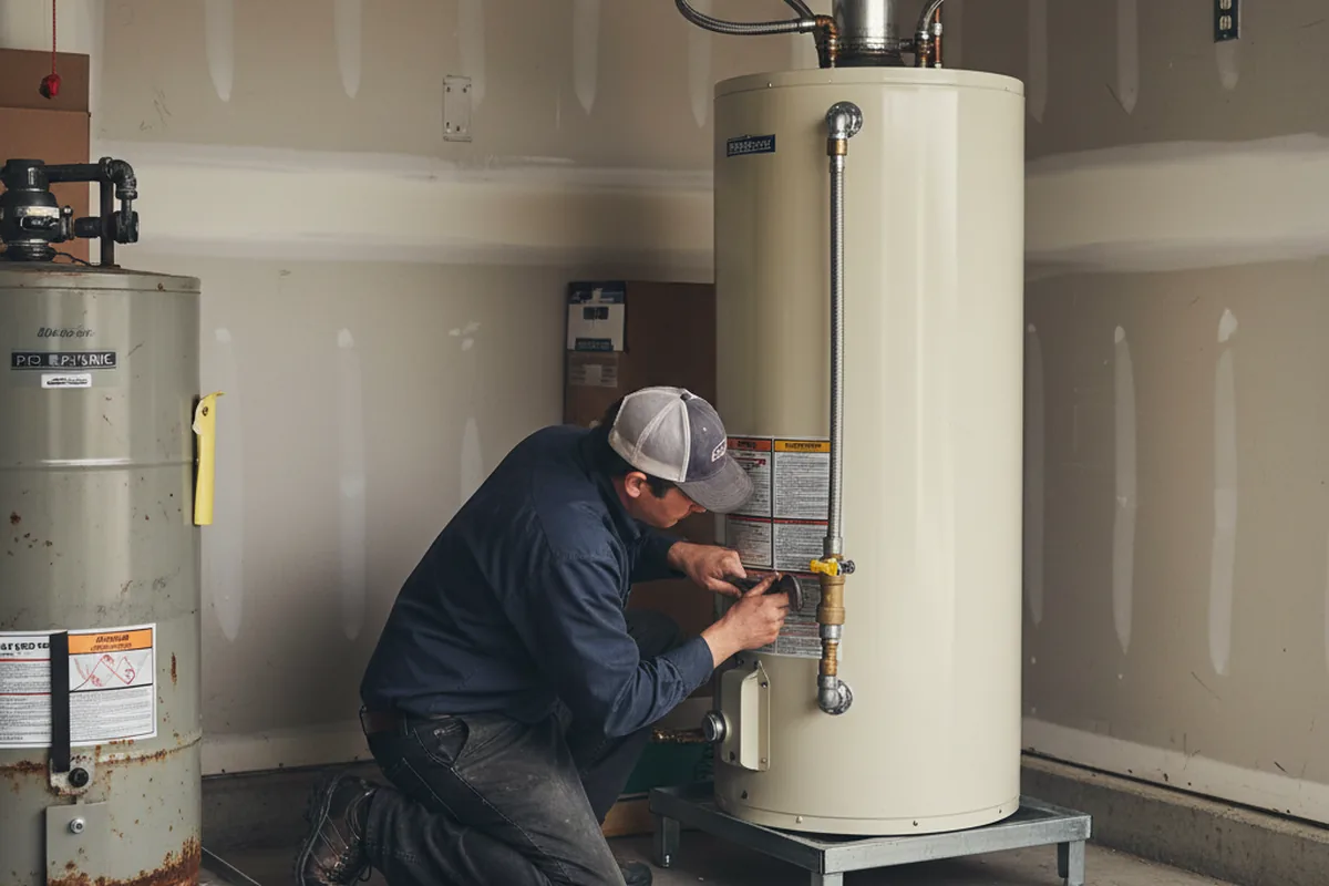 Water heater and shutoff valve replacement in Ellisville